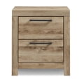 thumbnail image 6 of Signature Design by Ashley Hyanna 2-Drawer Nightstand – Modern Farmhouse Rustic Tan Brown Night Stand with USB Charging Ports, 6 of 10