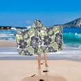 thumbnail image 2 of Yayeee Kids Hooded Towel with Hand Pockets Beach Soft Absorbent Bath Wrap 50 x 23.5 inch, Retro Floral Pattern, 2 of 5