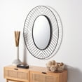 thumbnail image 2 of SAFAVIEH Tanra 26 in. x 36 in. Oval Geometric Mirror, Black, 2 of 5