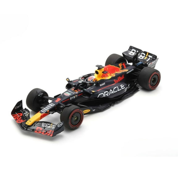 Red Bull Racing RB19 #1 "Oracle" Winner "40th Career Win" F1 "Spanish GP" (2023) and Display Case 1/18 Model Car by Spark