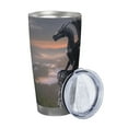 thumbnail image 2 of Fotbe Black Dragon Cliff Dawn Pattern 20 oz Tumbler Stainless Steel Vacuum Insulated Coffee Ice Cup Double Wall Travel Flask Leak-proof Coffee Cup-Straw Two-piece Set, 2 of 8