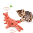 thumbnail image 1 of Flopping Lobster Toy for Indoor Cats & Small Dogs–Motion Sensor Cat Toy with 2 Catnip Packets Chargeable Soft Washable Low-Noise, 1 of 7