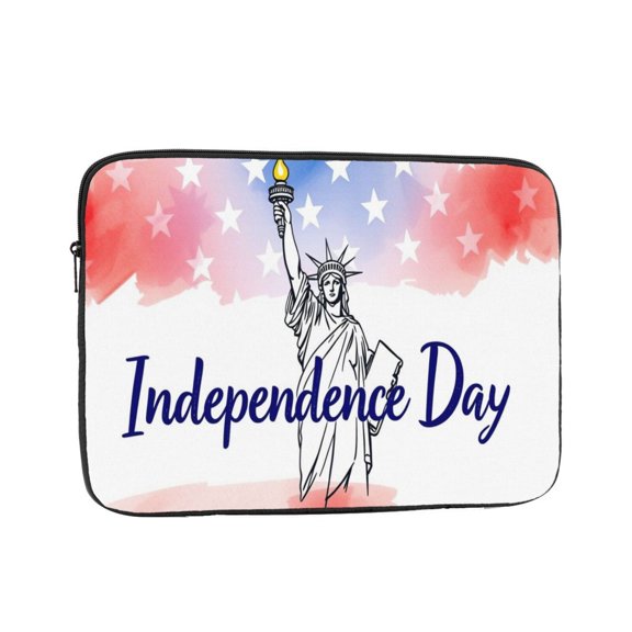 Laptop Sleeve Bag Compatible For iPad MacBook Air Pro Tablet Computer PC notebook Protective Fit in 10/12/13/14/15/16/17 inch Size Independence Day State Of Liberty (2)