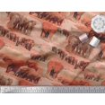 thumbnail image 3 of Soimoi Tissu en Coton Canard Imprimé Arbre & Éléphant par Yard 42 Pouces de Large, 3 of 4