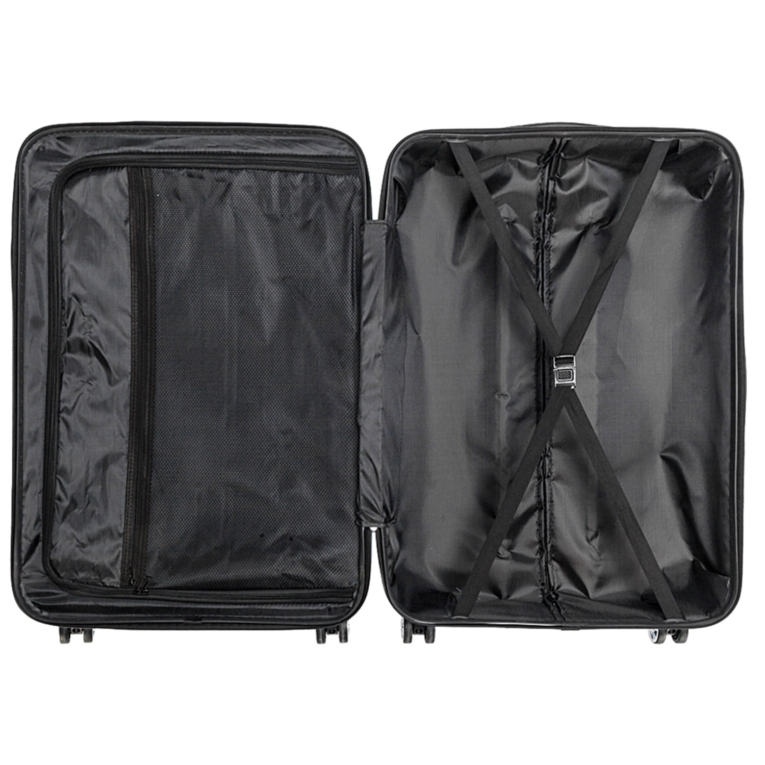 Kadyn 3-in-1 Multifunctional Large Capacity Traveling Storage Suitcase, Traveling Luggage Set, Plastic Metal Hard Luggage with Spinner Wheels, Black, 20"+24"+28" Kadyn 3-in-1 Multifunctional Large Capacity Traveling Storage Suitcase, Traveling Luggage Set, Plastic Metal Hard Luggage with Spinner Wheels, Black, 20"+24"+28"