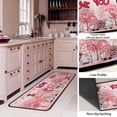 thumbnail image 2 of Valentines Day Gnome Kitchen Rugs Set 2Pcs I Love You Kitchen Floor Rug and Mat Non Skid Waterproof Kitchen Runner Rug Standing Area Mat Carpets for Anniversary Holiday Indoor Decor 17"x47"+17"x30", 2 of 6