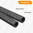thumbnail image 3 of Tuberías de fibra de carbono Uxcell, 500 mm x 8 mm x 6 mm, tubería hueca envuelta en carbono 4 piezas, 3 of 6