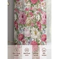 thumbnail image 6 of Pink Spring Floral Sheer Curtains 72 Inch Length 2 Panels Set, Vintage Summer Botanical Voile Window Treatment Rod Pocket Curtains Sheers Drapes for Bedroom/Living Room/Kitchen 52"x72"x2, 6 of 7