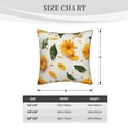 thumbnail image 4 of Fotbe Sunny Yellow SunFlower Pattern Velvet Decorative Throw Pillow Covers with Elegant Piping, Soft Plush Cushion Cover for Sofa, Bed, Car, Office-18"x18", 4 of 8