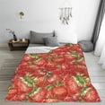 thumbnail image 5 of Sikiie Strawberry Ultra-Soft Micro flannel Blanket Luxury All Seasons Warm Blanket for Bedding Sofa and Travel (4 sizes)-80"x60", 5 of 7