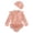 Pink A, variant on WOLLED 9M-8Y Baby Newborn Girls One Piece Swimsuits Toddler Kids Long Sleeve Rash Guard Swimwear UPF 50 Sun Protection Bathing Suits with Hat