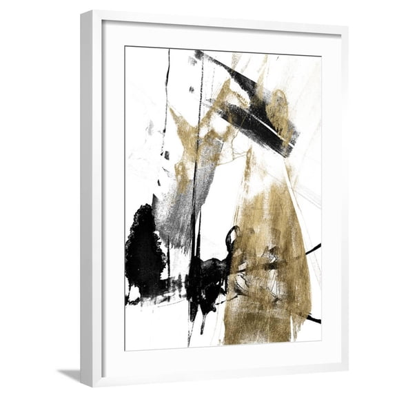 Art.com Glam & Black II Art Print by Jennifer Goldberger, White Frame Wall Art, 23" x 29"