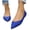 Blue, variant on Red Womens Flat Sandals With Pointed Toe Low Heel and Soft Sole PlSize Design for Spring Summer Leisure Outdoor Activities Foot Length 9.65 Inches