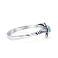 thumbnail image 2 of Round Eagle Oxidized Ring Turquoise 925 Sterling Silver Size 7, 2 of 6