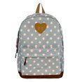 thumbnail image 2 of EDFRWWS Women Nylon Polka Dot Cute Backpack Large Capacity Students Bookbags Multiple Pockets Travel Daypack Bag (Grey), 2 of 10