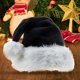 thumbnail image 3 of Wharick Santa Hat Plush Eye-catching Widely Use Black Soft Xmas Santa Cap for Home, 3 of 5