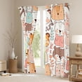 thumbnail image 3 of jejeloiu Kawaii Owl Rabbit Blackout Curtains Set of 2 (52x84 Each),Cartoon Wild Animal Window Curtains,Rustic Western Farmhouse Curtains and Drapes For Teens,Luxury Bedroom Decor, 3 of 6