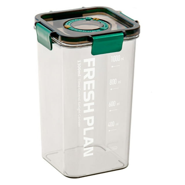 Airtight Food Storage Container with Lid, Clear PET/TPR Kitchen Pantry Organizer for Cereal, Rice, Flour, Sugar, Nuts, Snacks