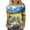 Multicolor Plus Size Blouse for Women_v, variant on CYMMPU Spring Tops Crew Neck T-Shirts Bee Pattern Blouses for Women Dressy Casual 3/4 Sleeve Fall Trendy Shirts Loose Fit Lightweight Basic Tees Multicolor XXXXXL