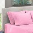 thumbnail image 5 of Juego de ropa de cama con bolsillo extra profundo para dormitorio, hogar, apartamento, dormitorio, hotel, oficina, interior, rosa, microfibra, tamaño king, 6 piezas, 5 of 5