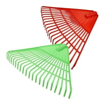 2pcs Garden Pine Needle Rake Portable Plastic Lawn Rake Garden Shrub Rake for Leaves