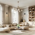 thumbnail image 5 of Auisre 5-Light Polished Gold Glam Led Chandelier, 5 of 17