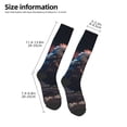 thumbnail image 2 of Susaid White Purple Flower Chicken Print Thermal Winter Socks for Men and Women, Warm Crew Hiking Socks, for Boots and Outdoor Activities, 2 of 6