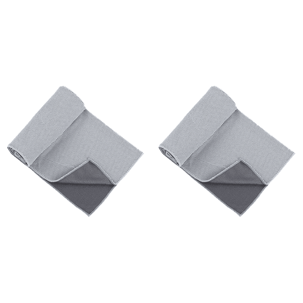 Toalla Deportiva Portátil Refrescante Con Estuche Almacenamiento para Yoga (gris Claro)