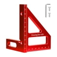 thumbnail image 1 of Aluminum Alloy Multi Angle Measuring Ruler Woodworking Square Protractor 45° 90° Miter Triangle-Ruler Utility Scribing Gauge Multifunctional Layout Measuring Tool for Engineer, 1 of 8