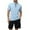 Blue, variant on Men's Summer Outdoor Quick Drying Sports T Shirt Men's Standing Collar Half Zip Men's Fitness Clothes Loose Casual Running Training Short Sleeves Tie Front Shirts for Men