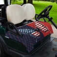 thumbnail image 2 of Golf Cart Seat Covers for 2 Seater,Navy Blue Red Butterfly Microfiber Cart Seat Towel Blanket,Stars Modern Abstract Art Absorbent Breathable Non Slip Bench Seats Protector for Golf Course 51"x31", 2 of 9