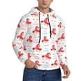 thumbnail image 2 of Picia Funny Gnomes Pattern Casual Men's Hoodie - Lightweight Hooded Sweatshirt with Kangaroo Pocket, Comfortable Pullover for Everyday, Travel-Small, 2 of 7