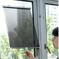 thumbnail image 4 of Fwttom Blackout Curtains, Summer Sunshade Sun Proof Heat Insulating Blackoutes Curtains for Living Room, Stretchable Roller Black Out Curtains for Bedroom, Balcony, Office & Vehicles, 4 of 7