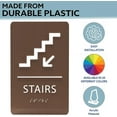 thumbnail image 2 of ADA CENTRAL SIGNS - 6" X9" Stairs Sign - ADA Compliant Tactile Graphics Grade 2 Braille Text Wall Sign | Fire Safety Emergency Exits, Stairwell Signs for Malls, Offices, Schools, and Restaurants, 2 of 7