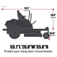thumbnail image 3 of Graflsoa Housse de Tondeuse en Polyester 210D Robuste avec Protection UV, Housse de Tracteur Imperméable pour Tondeuses 55 Pouces, Cordon de Serrage Réglable, 183x137x117cm, 3 of 7
