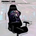 thumbnail image 4 of TSOVTHRID Skull Peony Flower Print 4 PCS Gaming Chair Covers Slipcovers Non-Slip Gamer Chair Cover Stretch Breathable Rotating Armchair Covers with Armrest Covers, 4 of 7