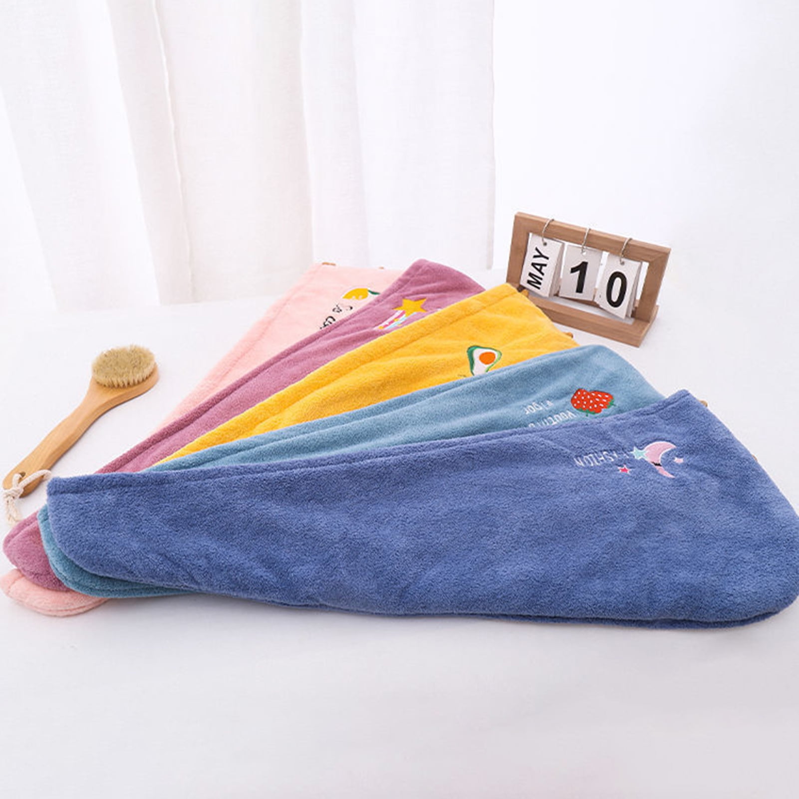 taosunzt 速干干发帽 防脱发 珊瑚绒 防损伤头巾帽 女士粉色