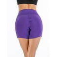thumbnail image 5 of Women Athletic Active Yoga Short Shorts Booty Shorts Mini Hot Pants Sport Leggings Quick Dry Activewear Workout Sweat Running Shorts with pockets, 5 of 6