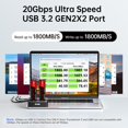 thumbnail image 2 of Clonador SSD SSK NVMe, carcasa de doble bahía, base M.2, 20 Gbps, 2 of 7