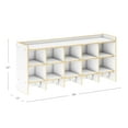 thumbnail image 2 of Guidecraft EdQ 10-Section Wall Mounted Locker, Kids White Wooden Classroom Storage Locker with Divided Cubbies, Compartment Storage with Bins and Hooks for Playroom and Preschool, 2 of 4
