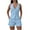 Sky Blue, variant on Karight Women's Halter Blazer Vest Formal Business Dress Suits V-Neck Vintage Waistcoats and Flat Front Shorts Sets