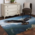 thumbnail image 4 of Eagle Large Area Rugs for Bedroom Living Room, Soft Non Slip Carpet Bedside Rug, Forest Mountains Range Sky Animal Natural Landscape Rectangular Floor Cover Kitchen Accent Rug 4'x6' for Office, 4 of 9
