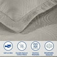 thumbnail image 2 of Superior Celtic Circle Cotton Decorative Bedspread and Sham Set, King, Platinum, 2 of 10