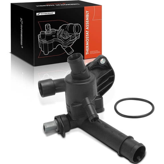 A-Premium Engine Coolant Thermostat Housing Assembly Compatible with Volkswagen Passat 2012 2013 2014 2.0L, Replaces for 03L121111Q