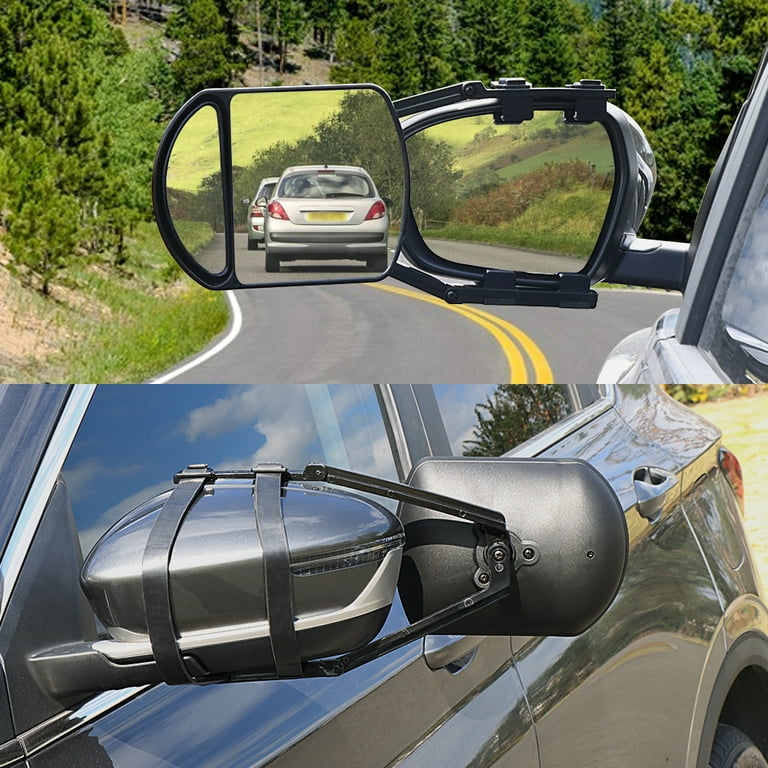 Yinyi 2pcs Universal Clip-on Towing Mirrors, 360° Adjustable