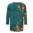 thumbnail image 3 of Cilsoka V Neck T Shirts for Women Cotton Womens 3/4 Sleeve Summer Tops Crew Neck Tunics for Women 2025 Plus Blouse for Women Long Sleeve My Orders past Orders, 3 of 4