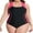 Red, variant on Asoul Plus Size Side Spliced One Piece Sport Swimsuit for Womens Racerback Athletic Bathing Suit