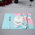 thumbnail image 2 of MKHERT Pink Blue Ice Cream Sticks Funny Food Placemats Table Mats for Dining Room Kitchen Table Decoration 12x18 inch,Set of 4, 2 of 4