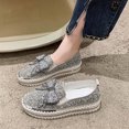 thumbnail image 2 of Tawop Tennis Shoes Womens Slip On Flat Loafer Silver Size 8.5, 2 of 9