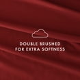 thumbnail image 4 of Noble Linens 4 Piece Solid Microfiber Bed Sheet Set, Burgundy, Twin, 4 of 10